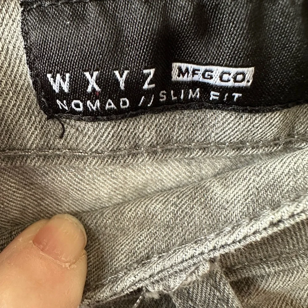 👖✨ WXYX MEGCO Nomad Slim Fit Gray Distressed Jeans W30 L30 Stretch